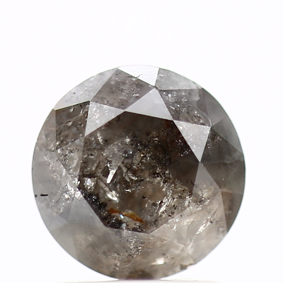 2.04 Carat Fancy Gray Rustic Round Shape Brilliant Cut Natural Loose Diamond